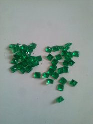 Square 3mm Synthetic Emerald Manufacturer Supplier Wholesale Exporter Importer Buyer Trader Retailer in Jaipur Rajasthan India